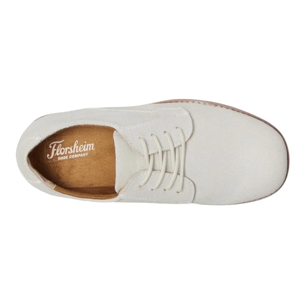Florsheim‎ Kearney Jr. Boys White Suede Oxford Dress Shoes Size 10M Kids